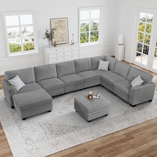 Legend Vansen Oversized Modular Sectional Sofa,9 Seat U Shaped Couch