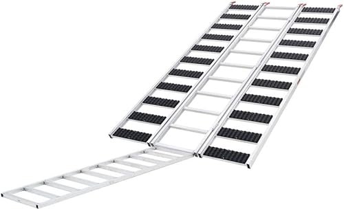 Rampa, extensión - moto de nieve plegable de hielo negro y rampa ATV - 7 pies 10 pulgadas de largo x 54 pulgadas de ancho