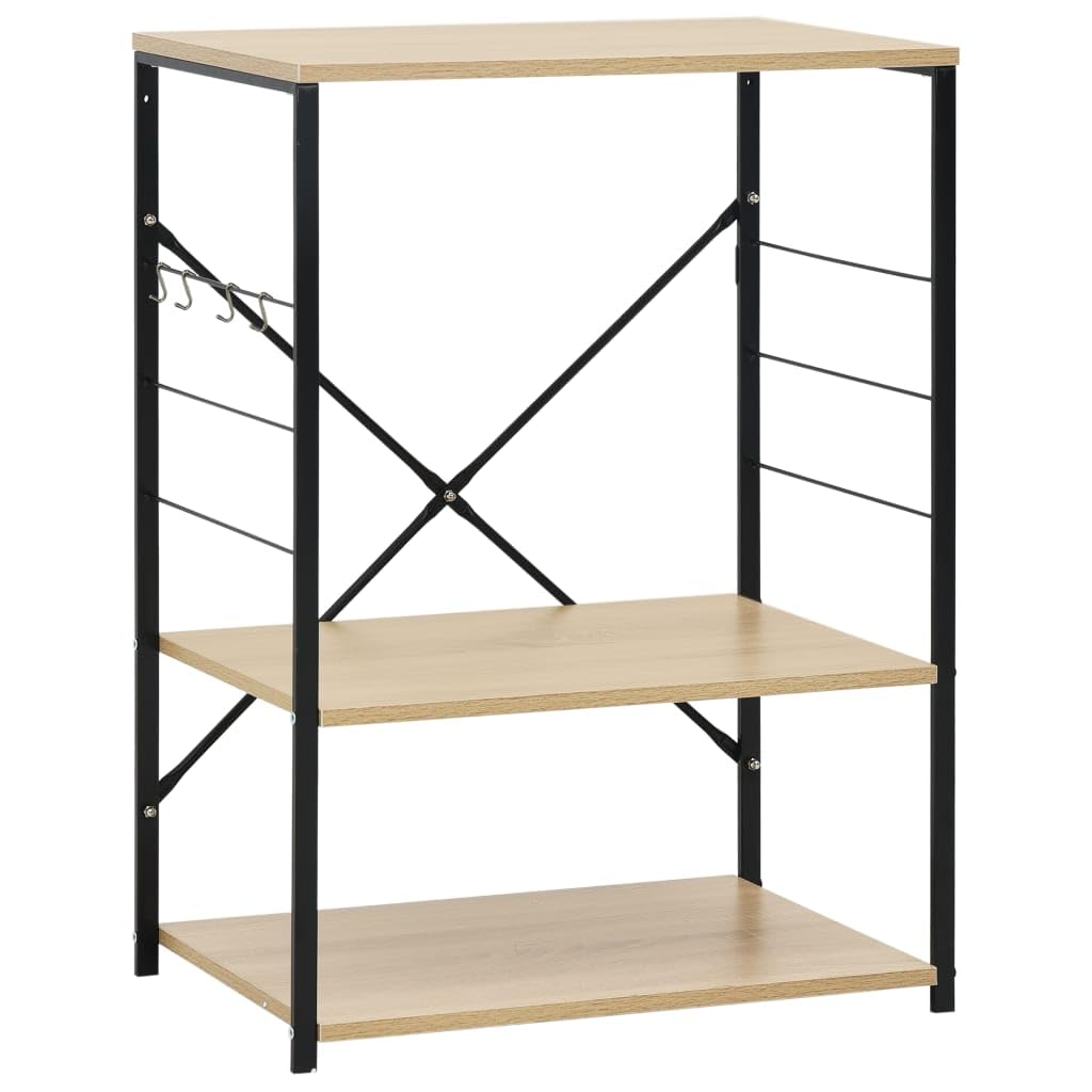 Generisch Mikrowellenregal Schwarz Eiche 60×39,6×79,5 cm Holzwerkstoff,Heim Garten,Küche Esszimmer,Küchenhelfer -utensilien,Küchenorganizer,Küchenutensilienhalter -ablagen-288235