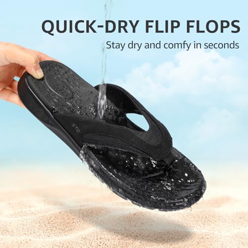 STQ Orthopedic Flip Flops for Women | Beach Flip-flop for Plantar Fasciitis with Arch Support Pain Relief4