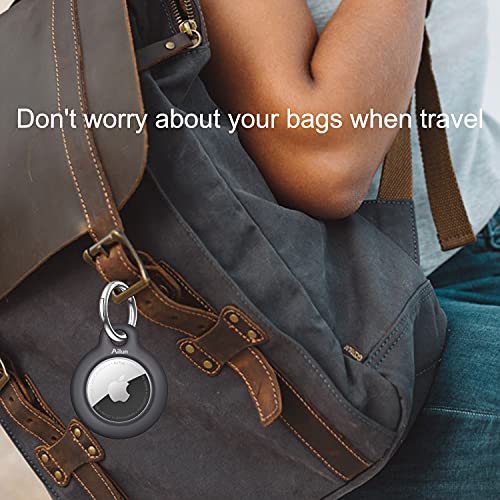 Ailun [2Pack] Hard Pc Cover For Airtag,Shockproof Cover Loop With Keychain Ring Holder Skin Protector Protective Case Tracker Finder Locator Anti-Lost Protector Holder For Airtags,Wear-Resistant Black #TOP5