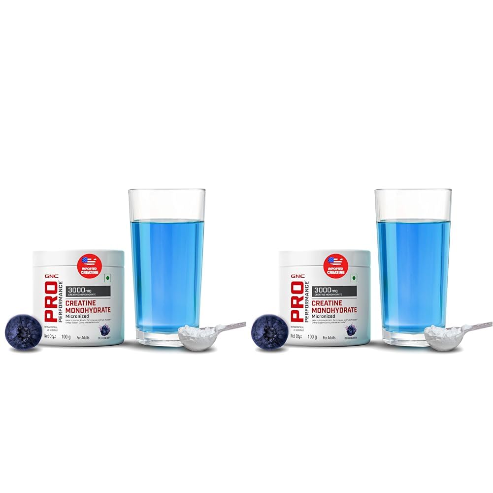 GNC Pro Performance Pure Micronized Creatine Monohydrate Powder | 100 Gm | Blueberry | Instantized | Increase Muscle Mass | Rapid Absorption | Lab Tested | Boosts Athletic Performance | Imported-picture-21