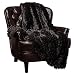 Chanasya Shaggy Longfur Faux Fur Throw Blanket - Fuzzy Lightweight Plush Sherpa Fleece Microfiber Blanket - for Couch Bed Chair Photo Props (60x70 Inches) Black