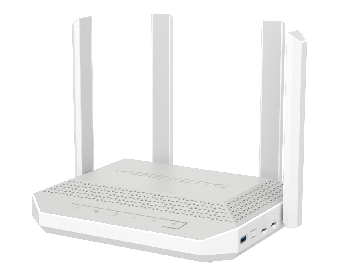 Keenetic Hopper 4G+ Modem Router 4G+ dual SIM, Wi-Fi 6 AX3000 mesh, smart switch 5 porte Gigabit, 1 porta USB 3.0 multifunzione