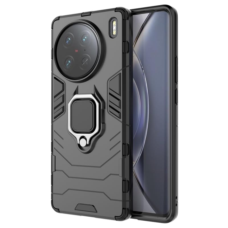 Glaslux Defender Case | Rotating Ring Holder | Military Grade Armor | Bumper Back Cover for Vivo X90 5G (Black) (B0CD2HZRV1) Amazon Price History, Amazon Price Tracker
