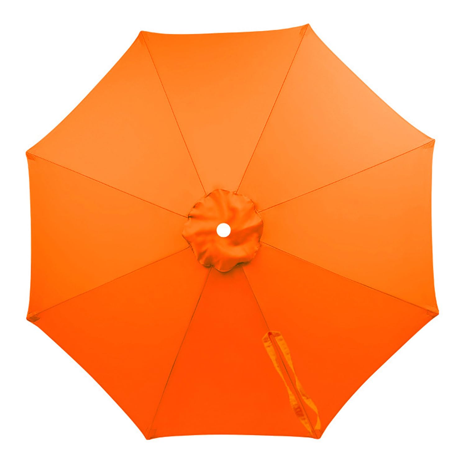 SPXMQSS Patio Umbrella Replacement Canopy Replacement Parasol Canopy Garden Umbrella Uv-Protective Parasol Cover Parasol Replacement Cover 8 Ribs Orange 2.7 m