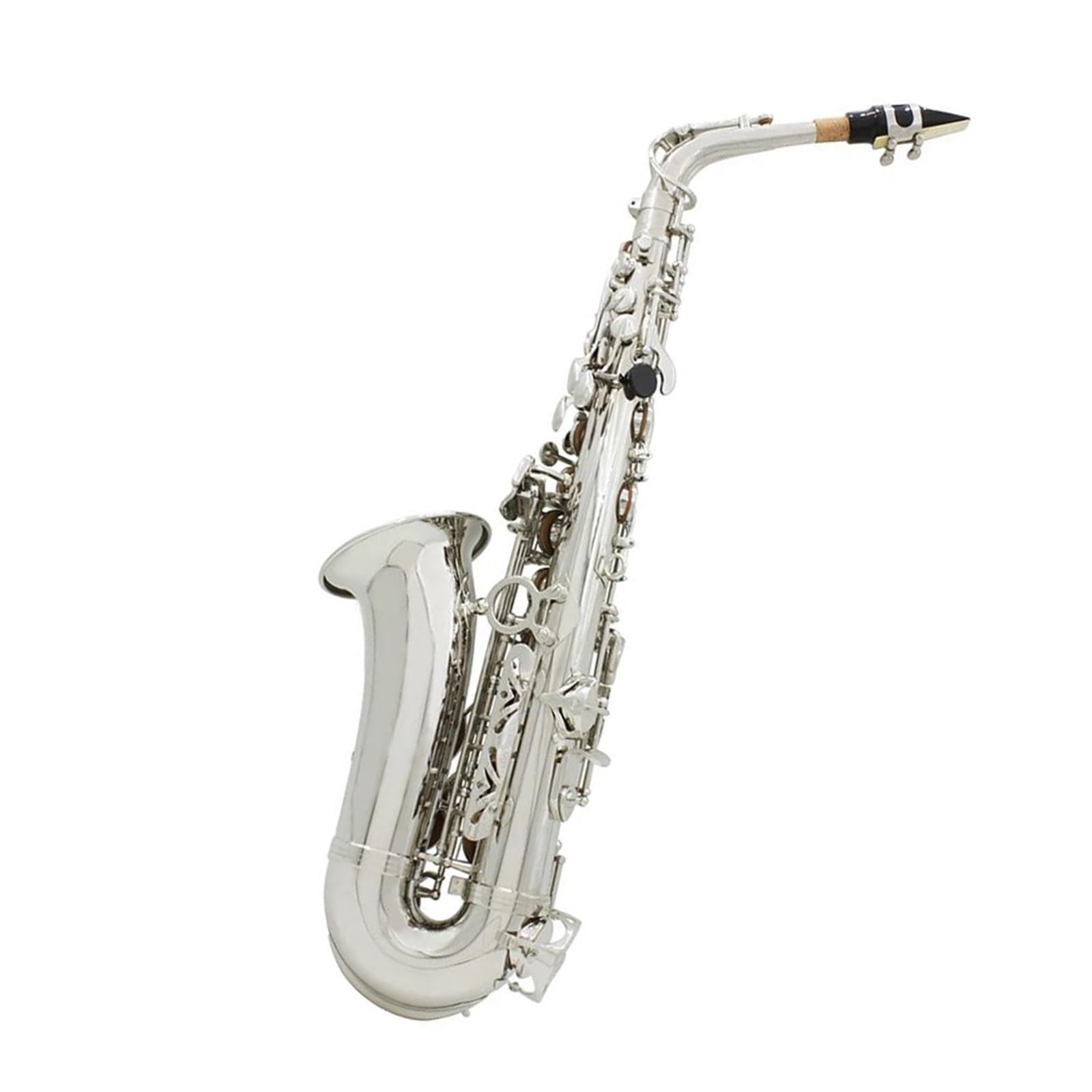 Saksofon Saksofon Altowy Eb Mosiądz Posrebrzany E Płaski Saksofon Muzyczny Instrument Dęty Drewniany Ze Skórzanym Etui Ustnik Stroiki