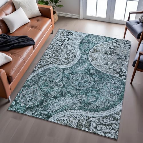 Tapete Addison Rugs Mayfield 5' x 7'6" Teal lavable miniatura 6