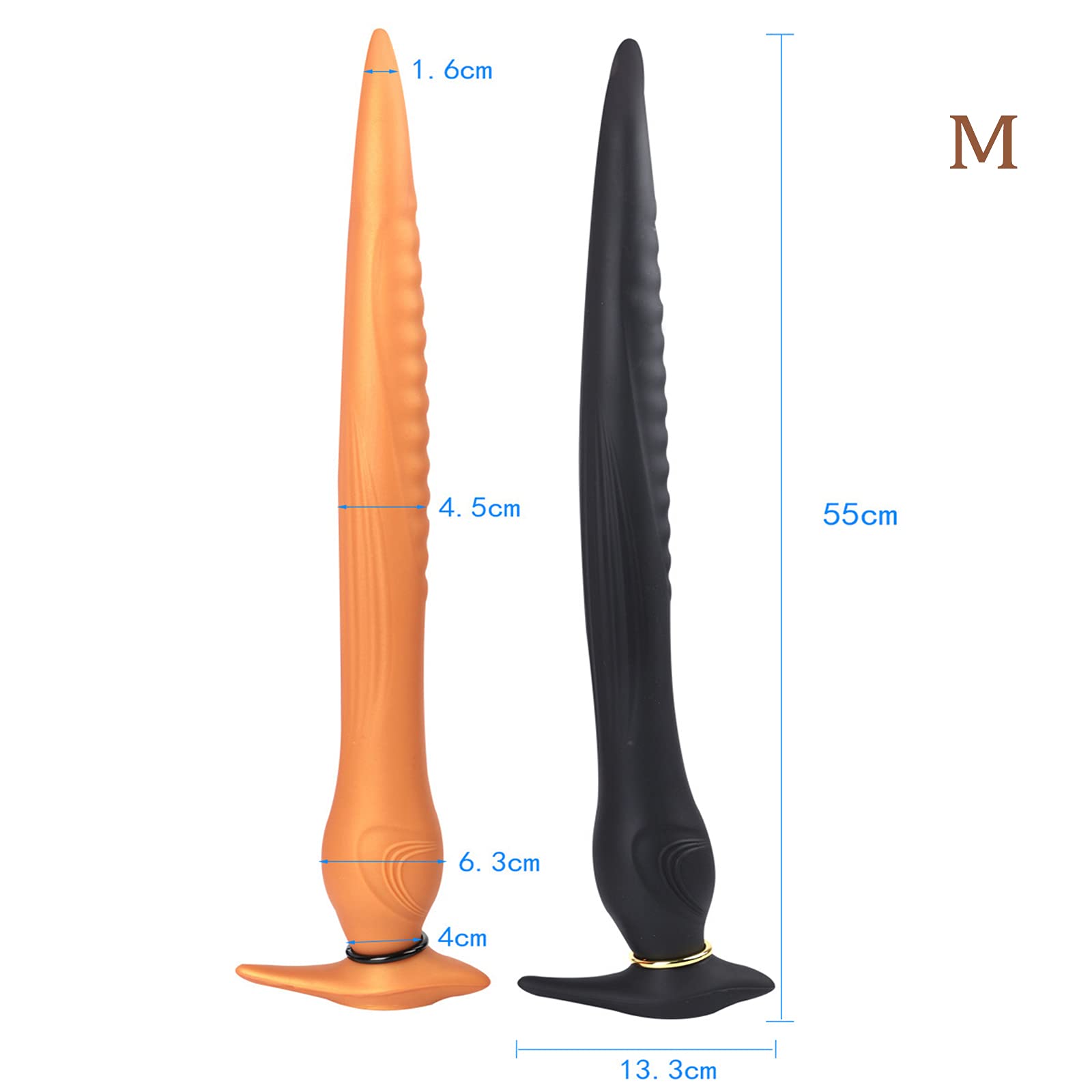 Analplug Aufblasbar Groß Super Lange Anal Plug Riesen Dildo Flüssiges Kieselgel Butt Plug Prostata Massagegerät Anus Dilatator Vaginaler Stimulator Für Männer Und Frauen Masturbator,Schwarz hohl,M