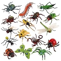 JOKFEICE 13pcs Insect Toys: Life Cycle of Butterfly, Honey Bee & Frog Action Model, Plastic Bug Figurines, Early Educational Science Project Gift for Kids