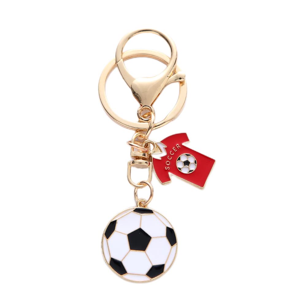 Arfuka Mehrfarbig Keyring Football And Jersey Pendant Keychain Metal Key Chain Bag Charm Key Organizer Christmas Birthday Gift Keyrings Key Chain Key Ring Holder