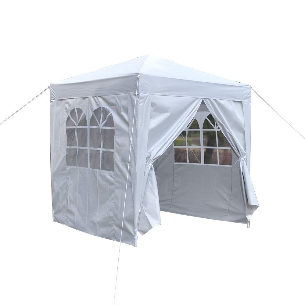 Panana 2MX2M 2.5MX2.5M 3MX3M Pop Up Gazebo Garden Party Tent With Sides Canopy Marquee (2mx2m, White)
