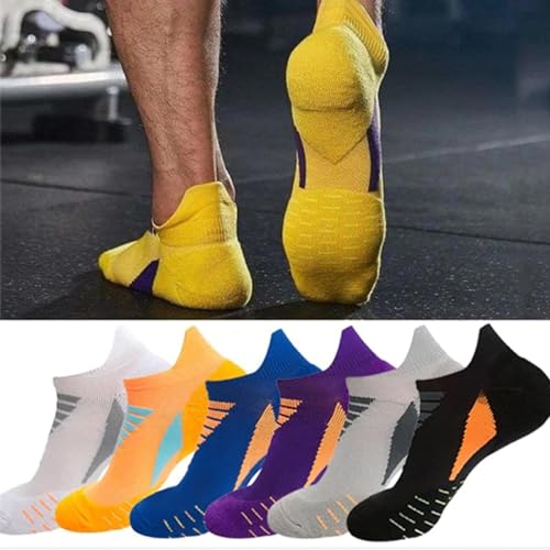 FETNHU Hywell Men's Thick Padded Athletic Ankle Socks 5 Pairs, Hywellstore Men's Thick Padded Athletic Ankle Socks2