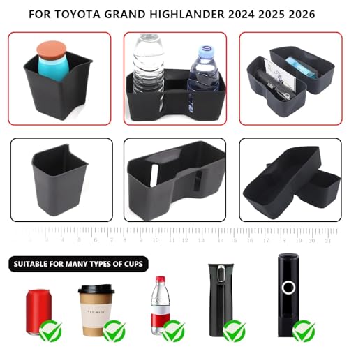 Juego de 4 portavasos para Toyota Grand Highlander 2024-2026 miniatura 3
