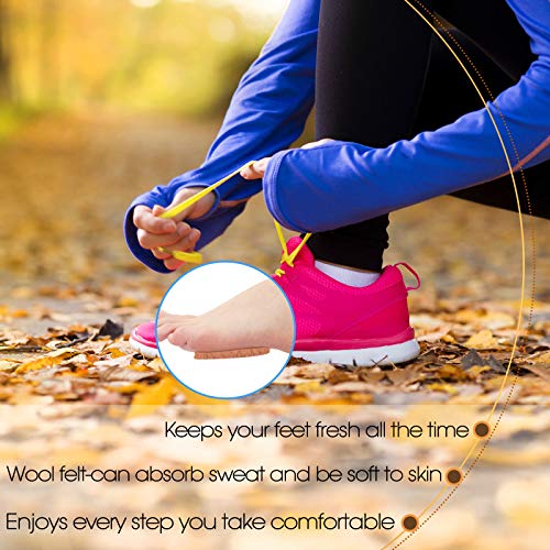 Image of Syhood 40 Pcs Metatarsal Pads for Men Women, 1 /4 Inch Thick Felt Ball of Foot Cushions, Forefoot Pain Relief Inserts, Metatarsal Foot Pads for Support and Pain Relief(Skin Color,Flat)