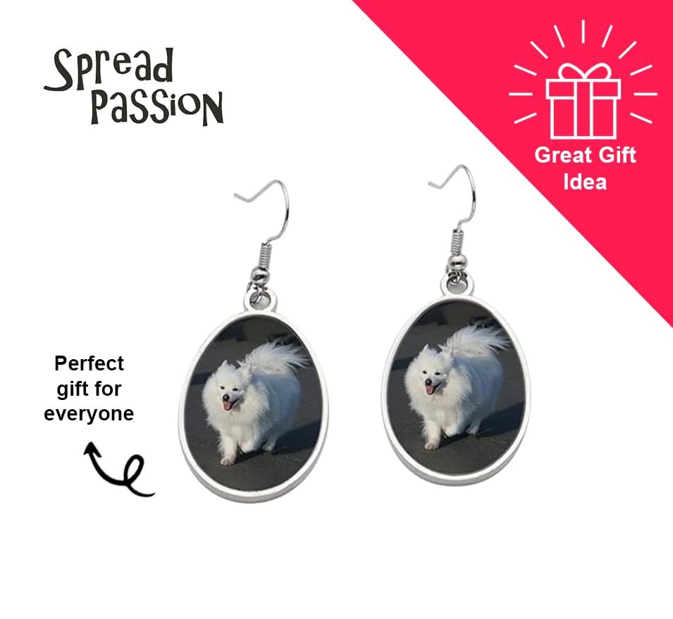 SpreadPassion Spread Passion Dog Dangle Earrings for American Eskimo- Valentine Birthday Party Gift4