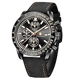 BENYAR Watches for Men Analog Quartz Chronograph Stainless Steel Waterproof Men's Wrist Watches Business Work Sport Casual Classic Dress Watch Elegant Gifts for Men
