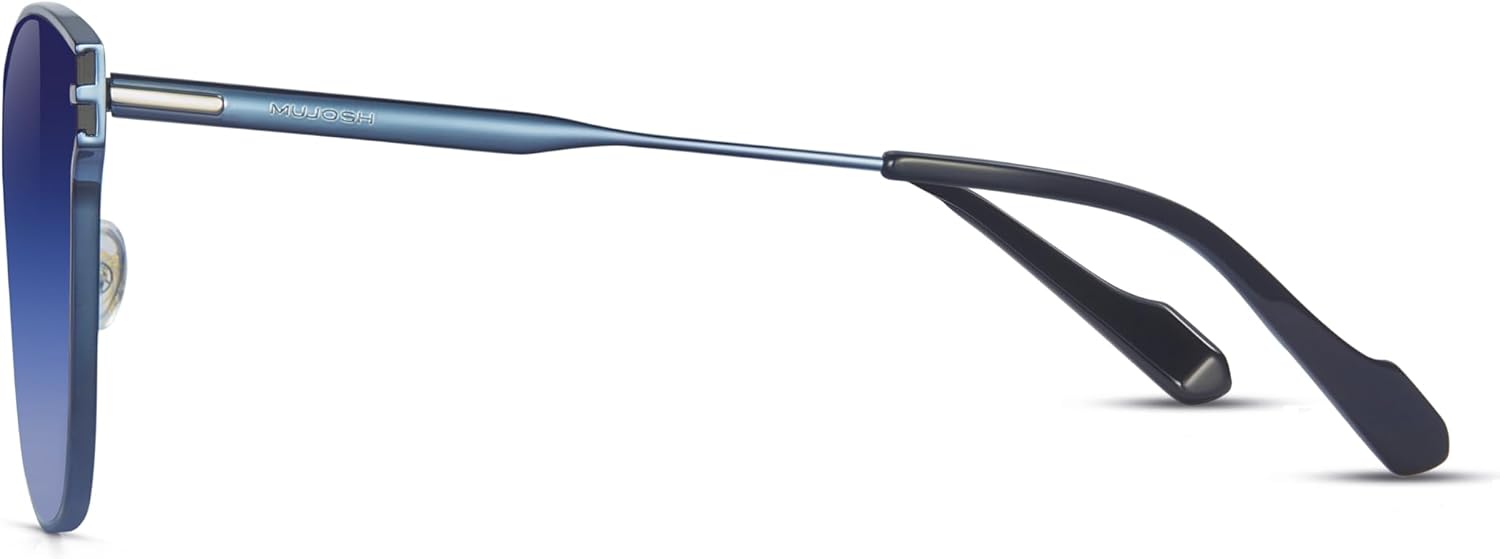 MUJOSH Futuristic Oversized Sunglasses for Men Women, One-Piece Goggle Style Shades for Driving, Brand of EssilorLuxottica - Image 4