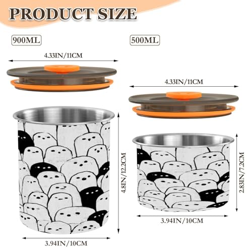 Envase hermético para café acero inoxidable 900ml miniatura 2