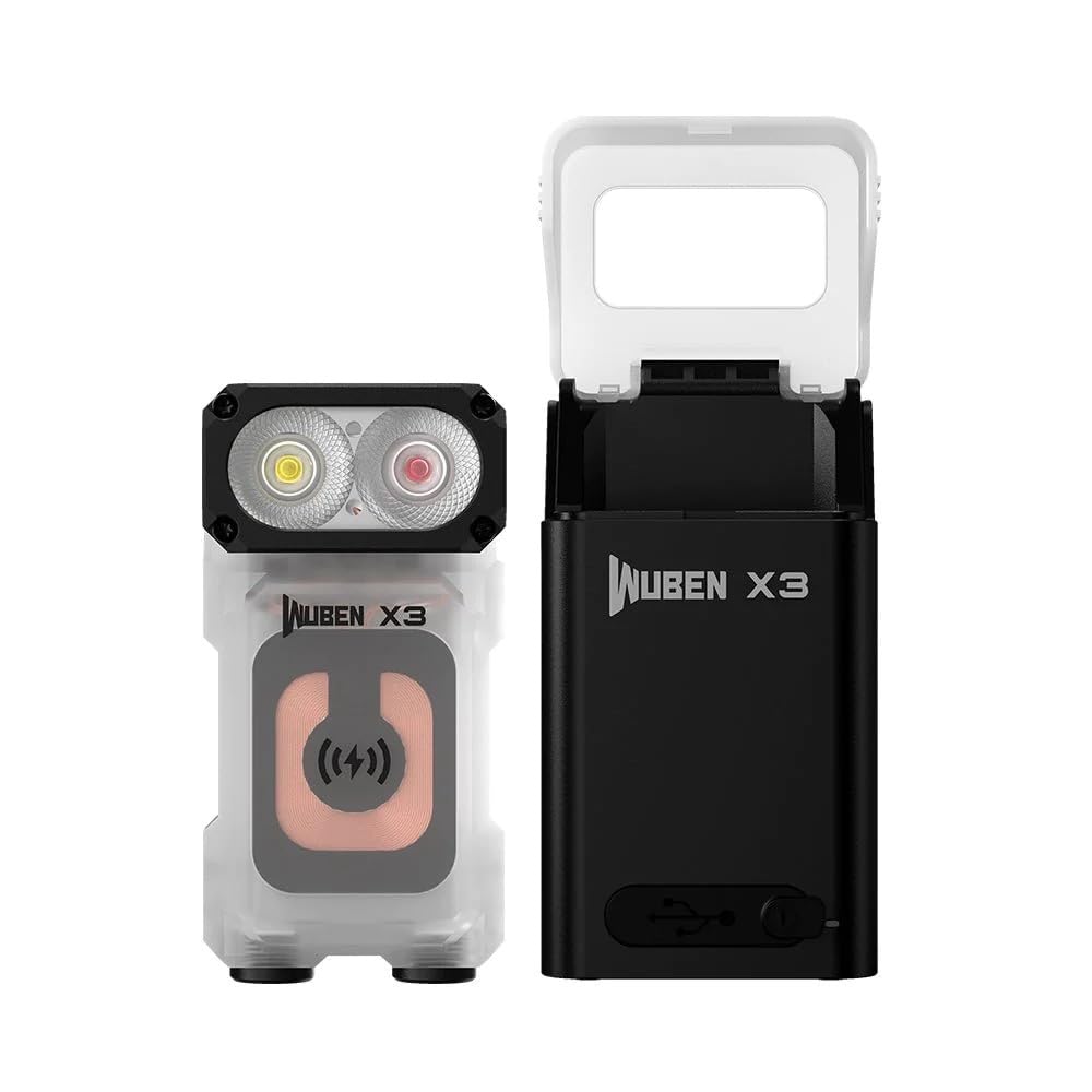 WUBEN X3 Pro Owl con stazione di ricarica utilizzabile come lanterna, colore: bianco