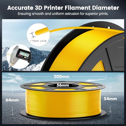 Image of SUNLU 3D Printer Filament - 1.75mm PLA, Light Gold, 1kg Spool (2.2lbs), FDM 3D Printer Compatible