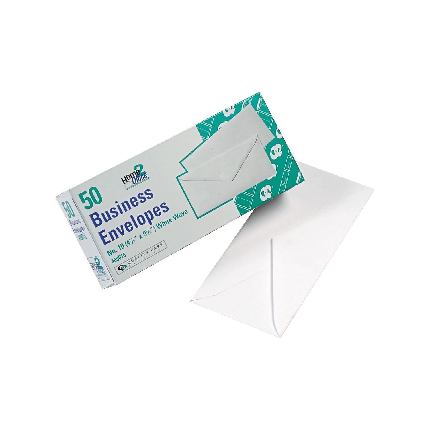Quality Park #10 Envelope, 4.125 x 9.5 inches, White, 50 Envelopes (69016)