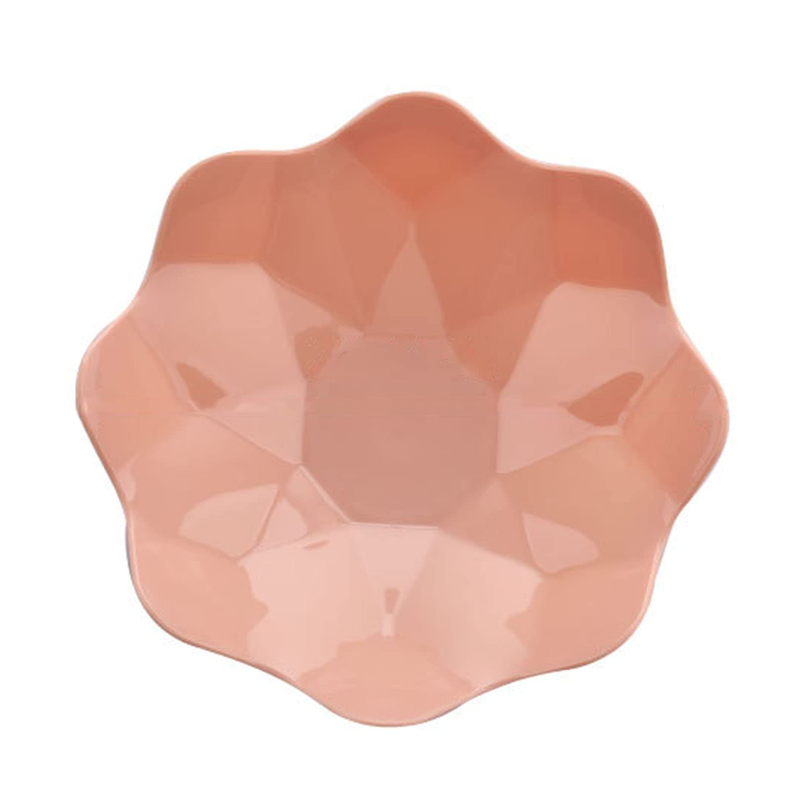 WFZ17 Fruit Bowl Stackable Plastic Reusable Salad Snack Dishes Plate for Home Kitchen Decor Pink L