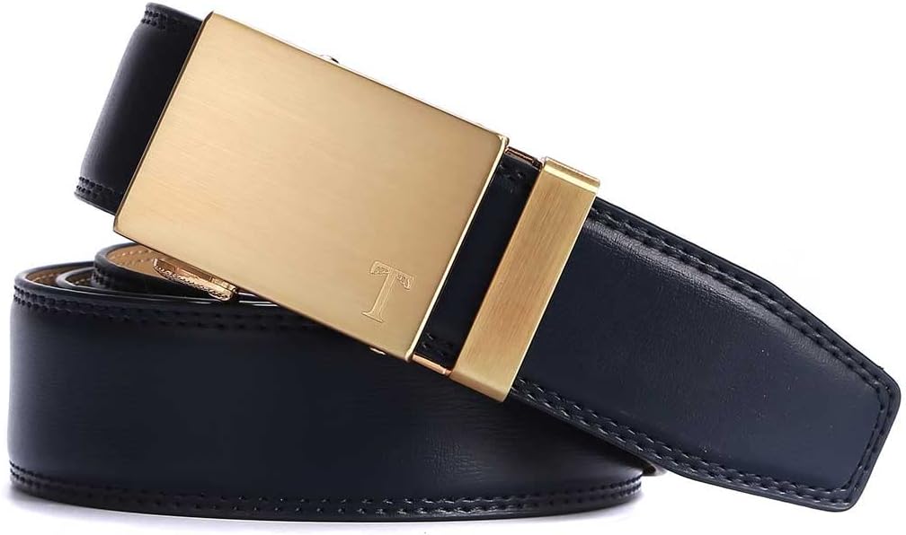 Tonywell Ratchet Belts for Men, Leather Dress Casual Belt, 1 3/8" Adjustable with Comfort Click Buckle - Image 3