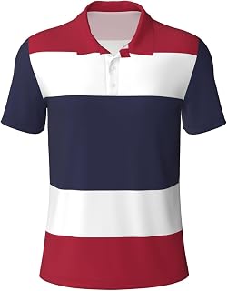 Thailand Flag Print Men Polo Shirts Golf Short Sleeve - Sport Wicking Shirts for Men, Casual Stylish T-Shirts