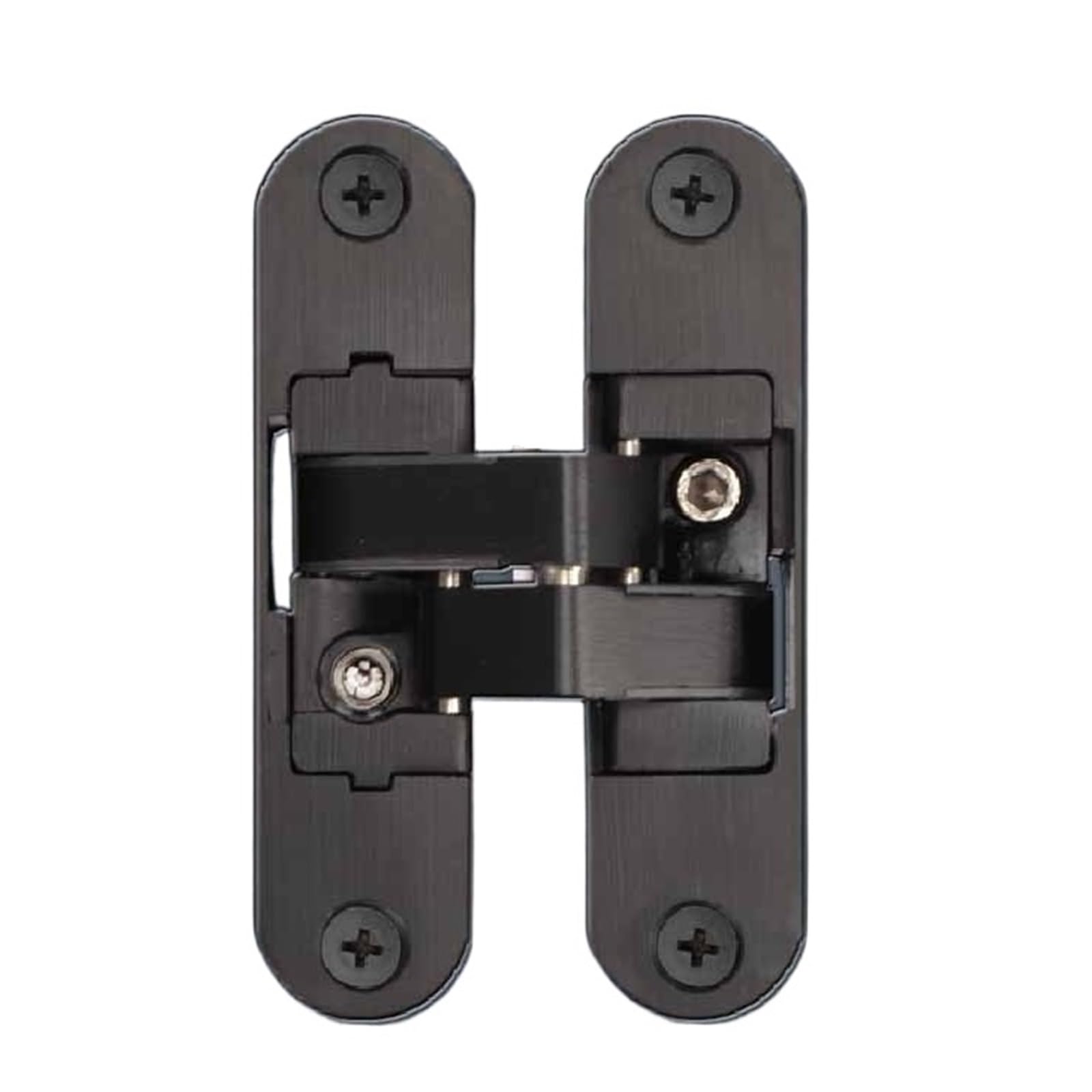 Chtkagv Black Left 3D Adjustable Invisible Door Hinge Solid Wood Folding Zinc
