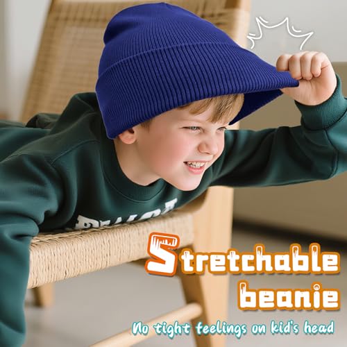 Image of ZOORON Kids Beanie Boys Girls Beanies Children Winter Hats Children Knit Warm Caps Kids Soft Beanie Cap