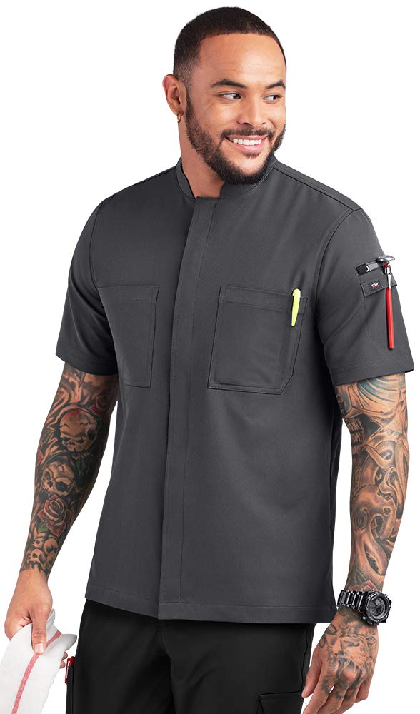 Buy Men's Performance Stretch Chef Coat with Zipper Closure (S3X, 2 Colors) Online at desertcartUAE