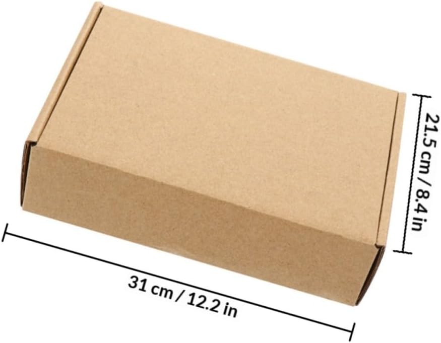 Unomor 15pcs Kraft Paper Favor Boxes 31x21.5x5cm Sturdy E-flute Foldable Boxes for Candy, Flower Arrangement, Bridesmaid Proposal, Valentine's Day Party Packaging