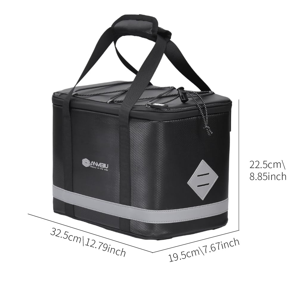 ANMEILU Bike Rack Bag Bicycle Bag Trunk Rear Rack Bag Bike Panniers Bike Accessories Basket Storage Luggage Saddle Shoulder Bag 14L for E bike, Bicycle With Rain Cover