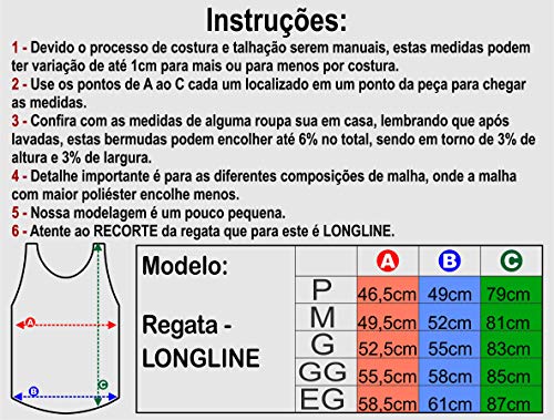 Regata LongLine Masculina Cavada MXD Conceito Caveira Mexicana Long Line (Mescla, M)