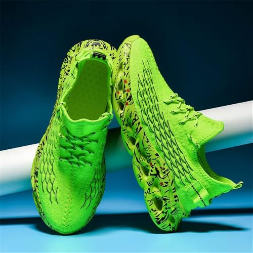 Jakcuz Big Size Fish Scale Pattern Mesh Slip on Walking Shoes for Men Running Athletic Gym Casual4