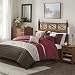 Madison Park Serene Embroidered 7 Piece Comforter Set Red Queen