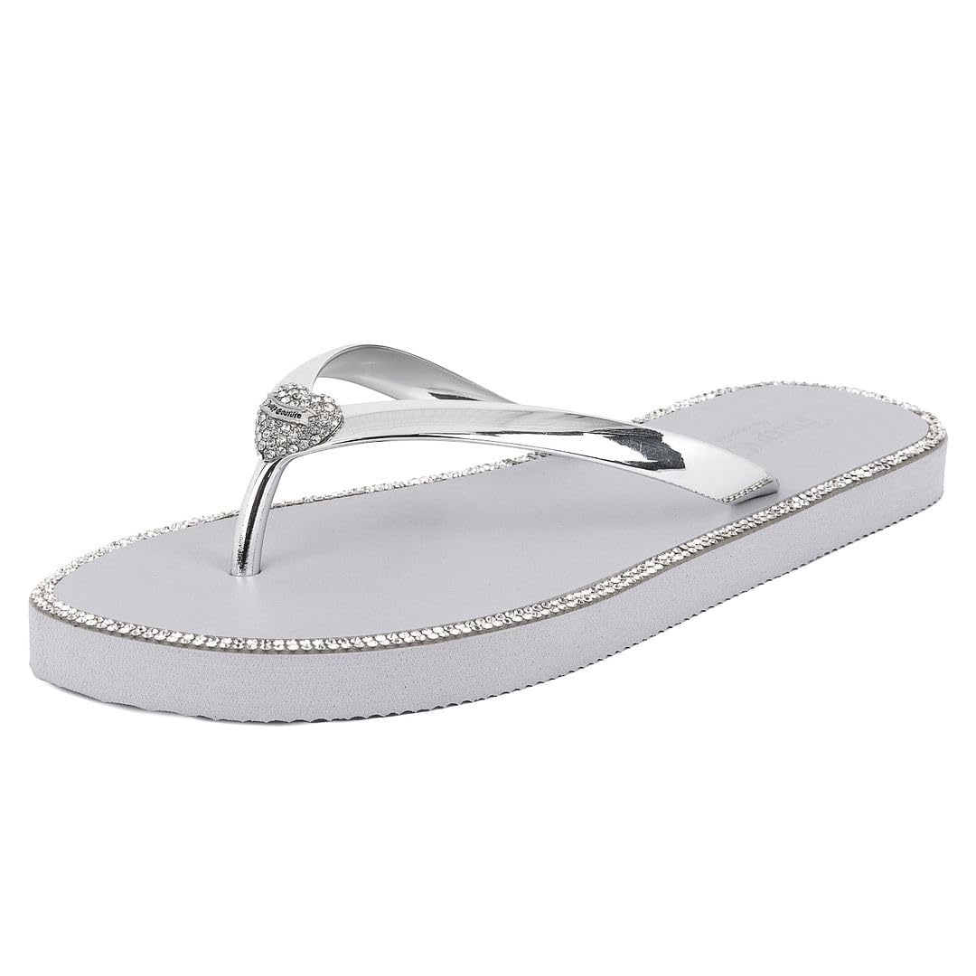 Juicy Couture Women's Flip Flops – Lightweight Beach Sandals, Casual Shower & Pool Slides