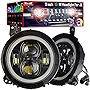 9 Inch RGB LED Headlights for 2018+ Wrangler JL headlight replacement - Sealed headlight with cell phone controlled RGB halo for Wrangler JL Sahara Rubicon Gladiator JT Headlight