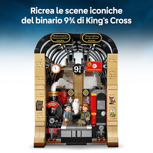 Harry Potter Book Nook: Espresso per Hogwarts - Set con Treno Giocattolo, 2 Minifigure tra cui Ron Weasley, Edvige e Crosta - Regalo dal Wizarding World per Bambini e Bambine da 10 Anni - 76450 - Lego - Immagine 2
