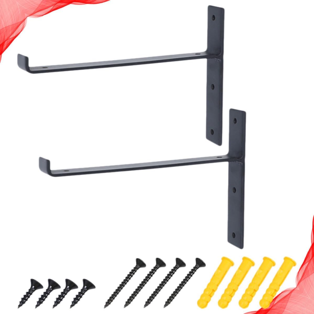 DIY Iron Wall Storage Rack 14pcs Black Wall-Mounted Bookshelf Vintage Style Easy to Install Space Saving Storage Rack for Photo Display and Home Organization
