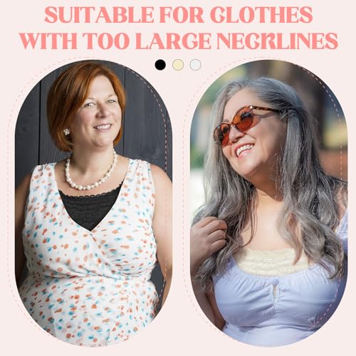 3 Pieces Lace False Collar for Women Modesty Panels Cleavage Cover Lace Crew Collar for Women Under Blouses Favors4