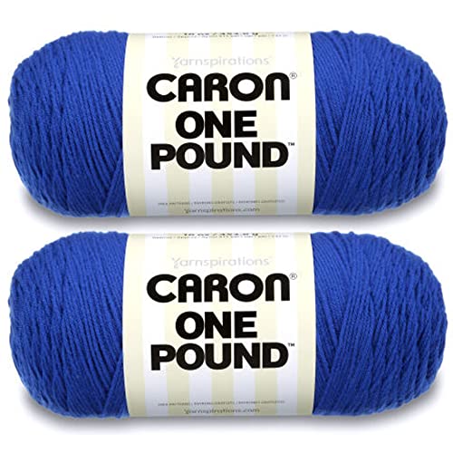 Image of Caron One Pound Royalty Yarn - 2 Pack of 454g /16oz - Acrylic - 4 Medium (Worsted) - 812 Yards - Knitting /Crochet