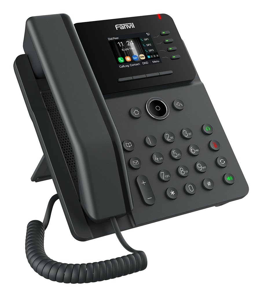 Fanvil V61W Business-IP-Telefon, 2,4 Zoll HD-Farbbildschirm, 4 SIP-Leitungen, 6-Wege-Audiokonferenz, HD-Audio, 2 Gigabit-Ports, WLAN 6, Bluetooth 5.4