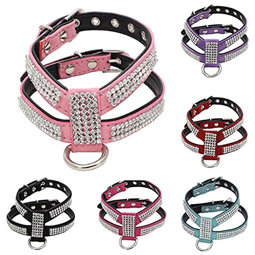 YINGNBH Lijn Hondenhalsband Verstelbare Pet Products huisdier Ketting Hond Harnas Lijn Quick Release Bling Strass 1 PC… - Image 3