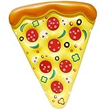 aufblasbare kleiderbügel riesen pizza drucken realist. entleerten größe ist 74,75 zoll lang und 61,25 zoll breit. genießen sie ihren sommer mit diesem beliebten pool schwimmen.