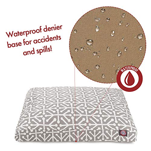Gray Aruba Medium Rectangle Indoor Outdoor Pet Dog Bed With Removable Washable Cover By Majestic Pet Products #TOP3