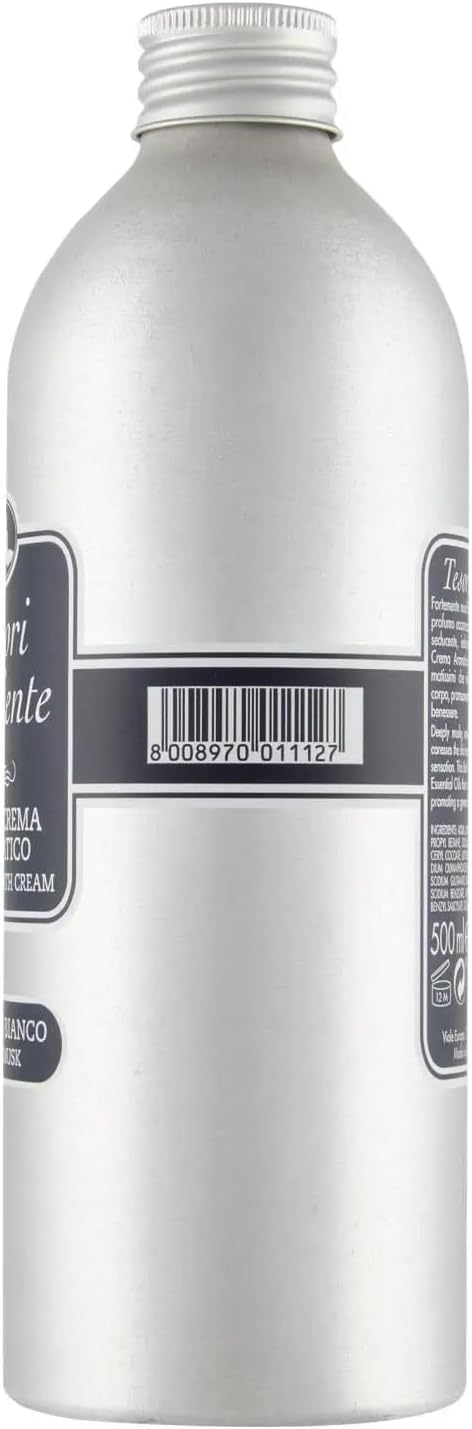 6x Tesori d'Oriente Bagno Crema Muschio Bianco,Schaumbäder mit Weißer Moschus,Reinigen die Haut und spenden Nährstoffe und Feuchtigkeit,500ml,+ italy shop free keyring