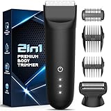 Afeitadora Corporal Masculina Depiladora Corporal Hombre: IFANZETECH Maquina Depilar Hombre con 2 Cuchilla Cerámica Desmontable para Axilas, Seco y Húmedo