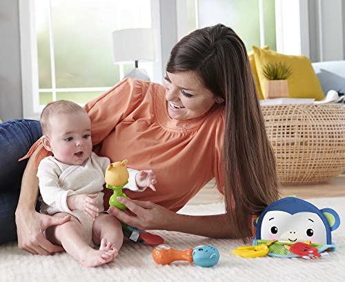Fisher-Price Hallo Zintuigen Speelset, zorgvuldig samengestelde cadeauset met activiteitenspeeltjes voor baby's van 3… - Image 3